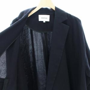 ENFOLD 17SS ロングハイツイストCO1Aラインジャケット  36 S 紺 