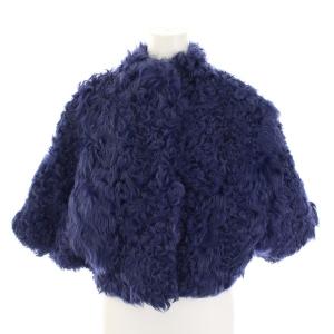 ボレロ ジャケット カルガンラムファー ショート 40 ネイビー