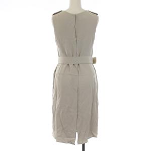 EMPORIO ARMANI ワンピース ひざ丈 ノースリーブ ベルト 40 グレー