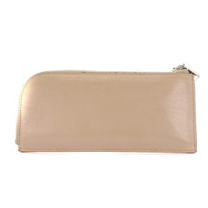 JIL SANDER レザーL字ファスナー長財布 ベージュ