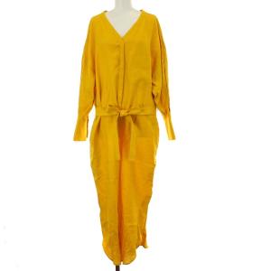 19AW リネン サロペット S 黄色