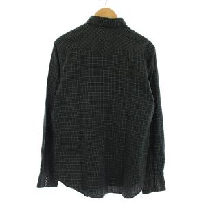 RRL ラルフローレン シャツ 長袖 チェック スナップボタンコットン M グリーン