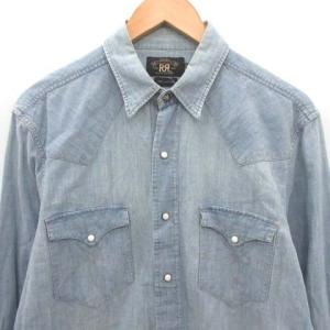 RRL ラルフローレン ウエスタンシャツ M ライトブルー