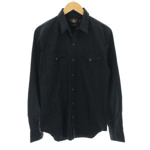 シャツ ウエスタン スナップボタン 長袖 M ブラック