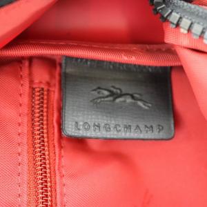 Longchamp プリアージュコレクション ナイロンレザーロゴ総柄デイパック レッド