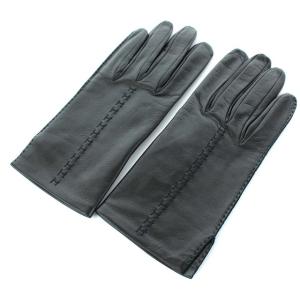 Hステッチ 手袋 グローブ レザー 7.5 黒