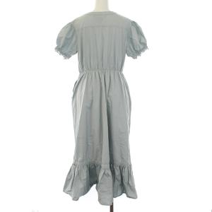 Chesty 20年 ワンピース ロング 袖レース 半袖 XS ライトブルー