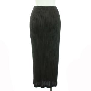 PLEATS PLEASE ISSEY MIYAKE イッセイミヤケ スカート ロング プリーツ タイト 3 L チャコールグレー