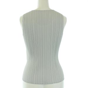 PLEATS PLEASE ISSEY MIYAKE イッセイミヤケ カットソー ノースリーブ プリーツ 3 L グレー
