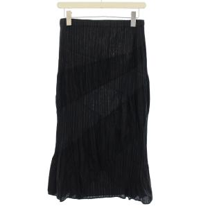 PLEATS PLEASE ISSEY MIYAKE イッセイミヤケ スカート ランダムプリーツ 5 ブラック