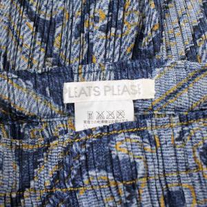 PLEATS PLEASE ISSEY MIYAKE イッセイミヤケ スカート プリーツ デニムプリント 4 ネイビー