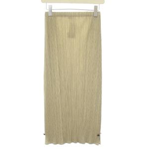 イッセイミヤケ ロングタイダイスカート 3 ベージュ