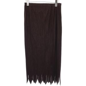 PLEATS PLEASE ISSEY MIYAKE イッセイミヤケ ロングプリーツスカート 5 ブラウン