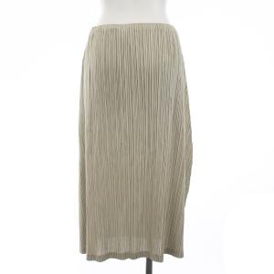 PLEATS PLEASE ISSEY MIYAKE イッセイミヤケ スカート ロング プリーツ 無地 ポケット 5 グレー