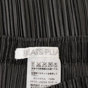 PLEATS PLEASE ISSEY MIYAKE イッセイミヤケ スカート ロング プリーツ ロゴ カッティング装飾 4 グレー グリーン