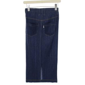 PLEATS PLEASE ISSEY MIYAKE ステッチ デニム プリーツスカート M 紺