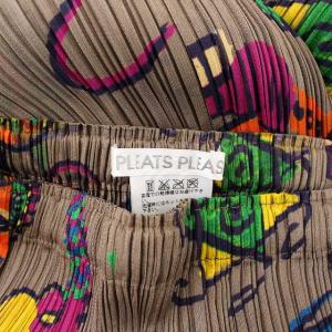 PLEATS PLEASE ISSEY MIYAKE イッセイミヤケ スカート ロング プリーツ 総柄 ゾウ グレー