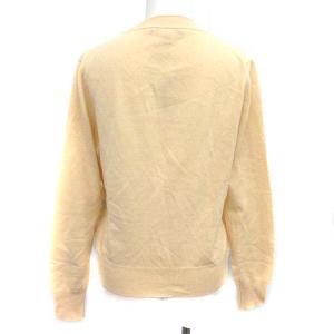 LOUIS VUITTON ウールカシミヤ混リボンニットカーディガン M アイボリー