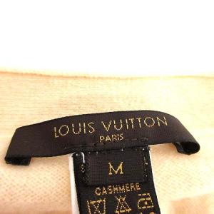 LOUIS VUITTON ウールカシミヤ混リボンニットカーディガン M アイボリー