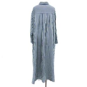 Spick&Span 21SS EMMETEX ストライプシャツワンピース ブルー