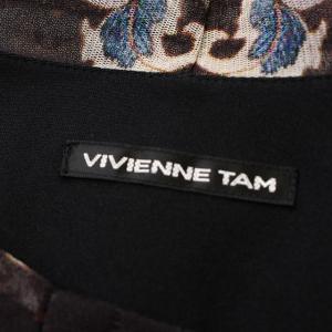 VIVIENNE TAM パワーネット チュニック 七分袖 シアー ドラゴン ダークブラウン