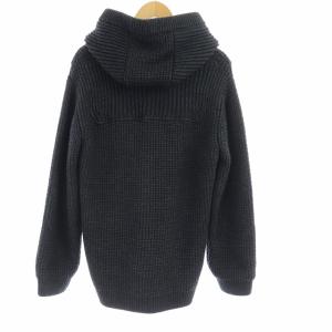 BARNEYS NEW YORK ニット ダッフルコート ショート丈 M グレー