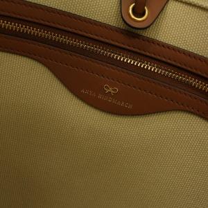 ANYA HINDMARCH Amused Face Pont Small Canvas Tote Bag キャンバス ベージュ