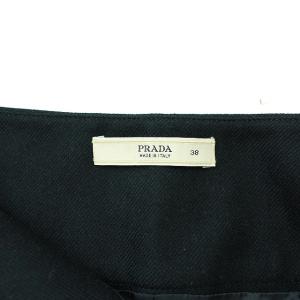 PRADA タイトスカート ひざ丈 ウール 38 M ブラック