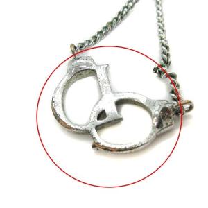 Christian Dior ネックレス CDロゴ シルバー