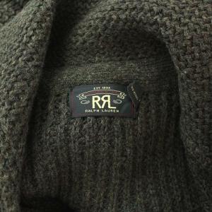 RRL カーディガン ニット ショールカラーコンチョボタン ウール ブラウン