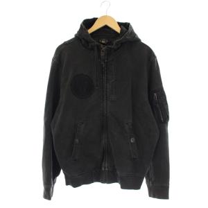 ヘビーウエイト ジップアップ ジャケット パーカー ヴィンテージ加工 グレー