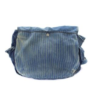 RRL ウォバッシュ デニム パッチワーク ショルダーバッグ キャンバス 青 