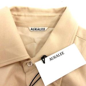 AURALEE 20AW SUPER LIGHT WOOL SHIRTS ウール シャツ ベージュ