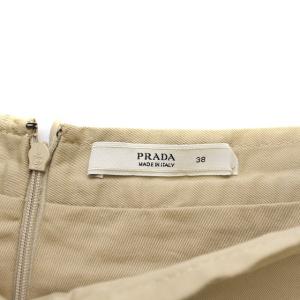 PRADA ひざ丈フレアスカート 38 ベージュ