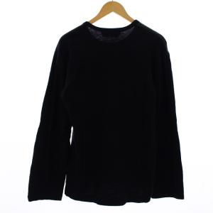 COMME des GARCONS SHIRT ニット 長袖 ウール フランス製 M ネイビー グレー