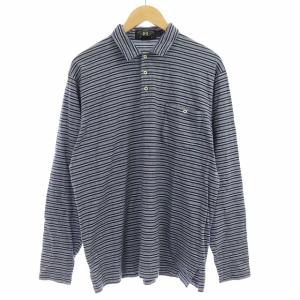 ラルフローレン初期 90Sヴィンテージ  ポロシャツ プルオーバー 長袖 M ネイビー ホワイト