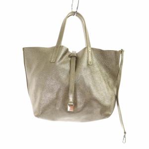 TIFFANY&Co. リバーシブルスエードレザートートバッグ キャメル