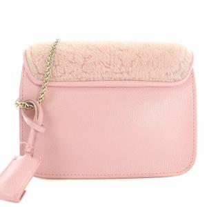 FURLA メトロポリス ショルダーバッグ クラッチバック 2WAY チェーン ボア レザー ピンク