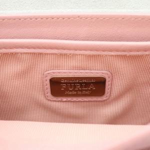 FURLA メトロポリス ショルダーバッグ クラッチバック 2WAY チェーン ボア レザー ピンク