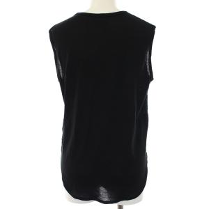 Mame Kurogouchi ノースリーブレース刺繍カットソー ブラック