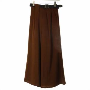 18AW ロングワイドパンツ ブラウン