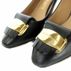Salvatore Ferragamo ハイヒールレザーパンプス ブラック
