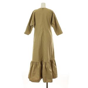 ELIN IENA 18SS Vネックロングフレアワンピース ベージュ