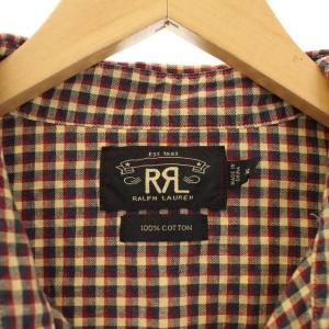 RRL ラルフローレン シャツ 長袖 チェック XL ベージュ 赤 レッド