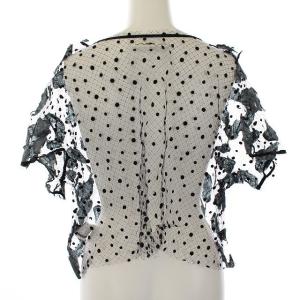 Julien David Tシャツ 半袖 プルオーバー 水玉 XS ブラック グレー