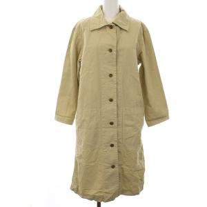 595-8258501 コート ロング コットン リネン 1 ベージュ