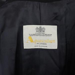 Aquascutum ヴィンテージ ステンカラーコー カシミヤ 濃紺