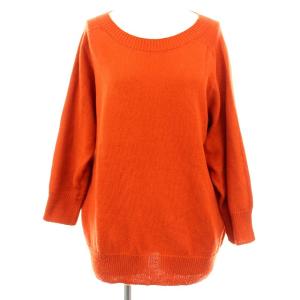 20AW コットン混ウールニットセーター 2 オレンジ