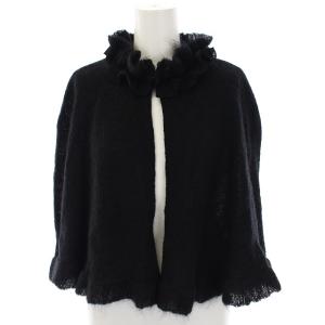 2019年製 モヘヤ混ポンチョ ブラック