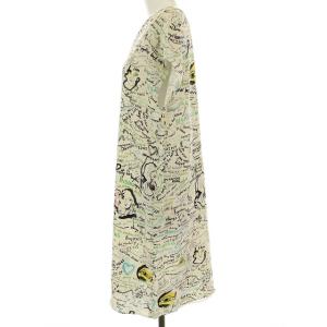 Martin Margiela 4 18SS ワンピース 総柄 シルク 38 オフホワイト